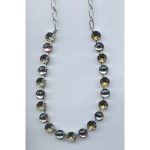 Necklace By Mariana Woman Vibrant Black Diamond and Greige Swarovski Crystals - Image 2