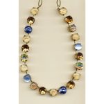 Necklace By Mariana Woman Beautiful Champagne and Amber Swarovski Crystals - Image 2