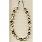 Necklace By Mariana Woman Sophisticated Golden Shadow Swarovski Crystals