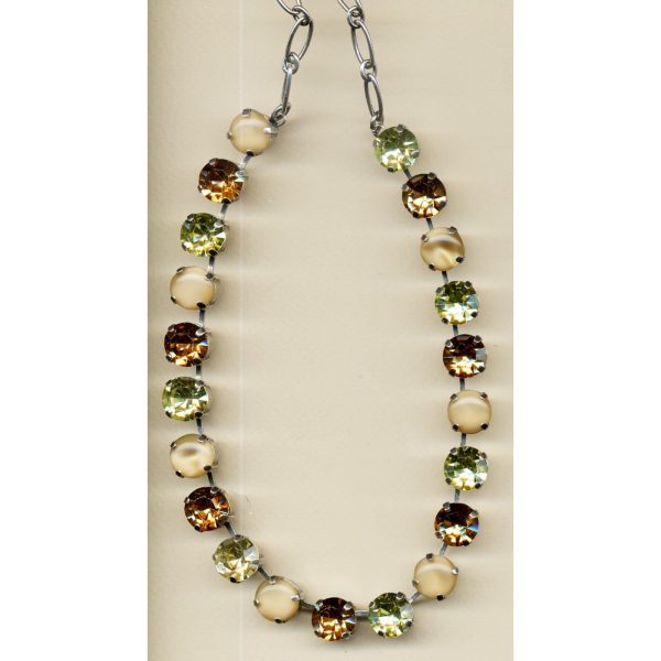 Necklace By Mariana Woman Sophisticated Golden Shadow Swarovski Crystals