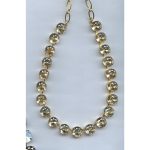 Necklace By Mariana Woman Romantic Golden Shadow Swarovski Crystals