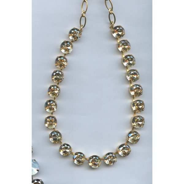Necklace By Mariana Woman Romantic Golden Shadow Swarovski Crystals