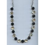 Necklace By Mariana Woman Exquisite Golden Shadow and Jet Swarovski Crystals