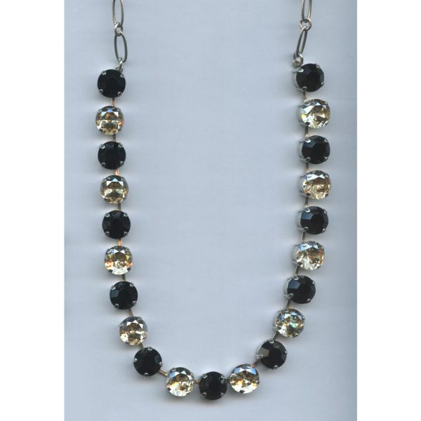 Necklace By Mariana Woman Exquisite Golden Shadow and Jet Swarovski Crystals