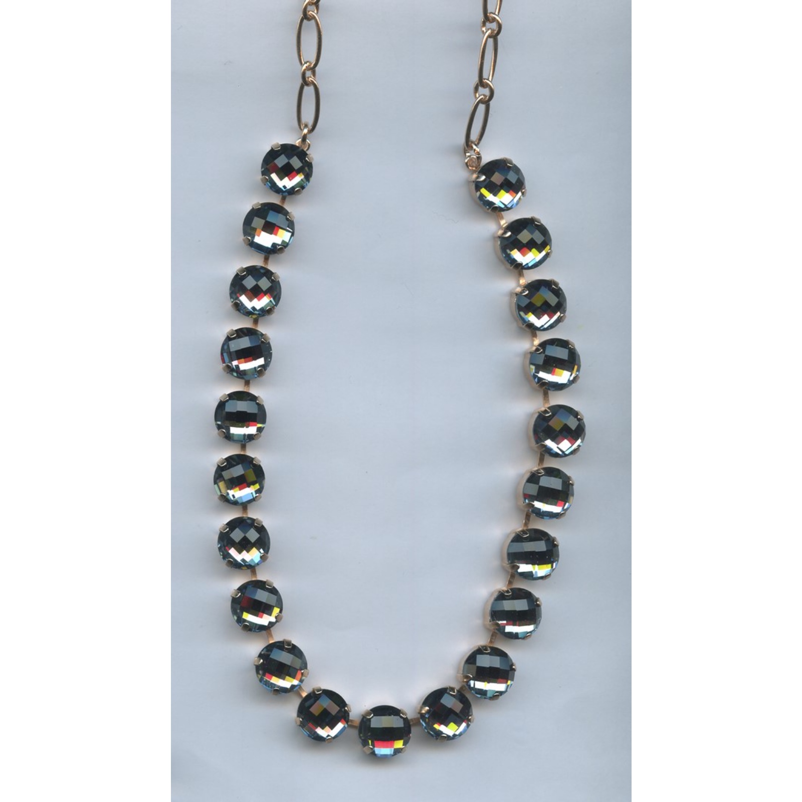 N-3474-217A-SP-2 Necklace By Mariana Woman Delicate In. Sapphir Faceted Swarovski Crystals - Image 1