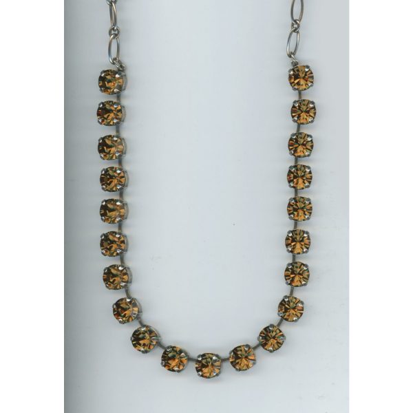 Necklace By Mariana Woman Dazzling Light Smoked Topaz Swarovski Crystals