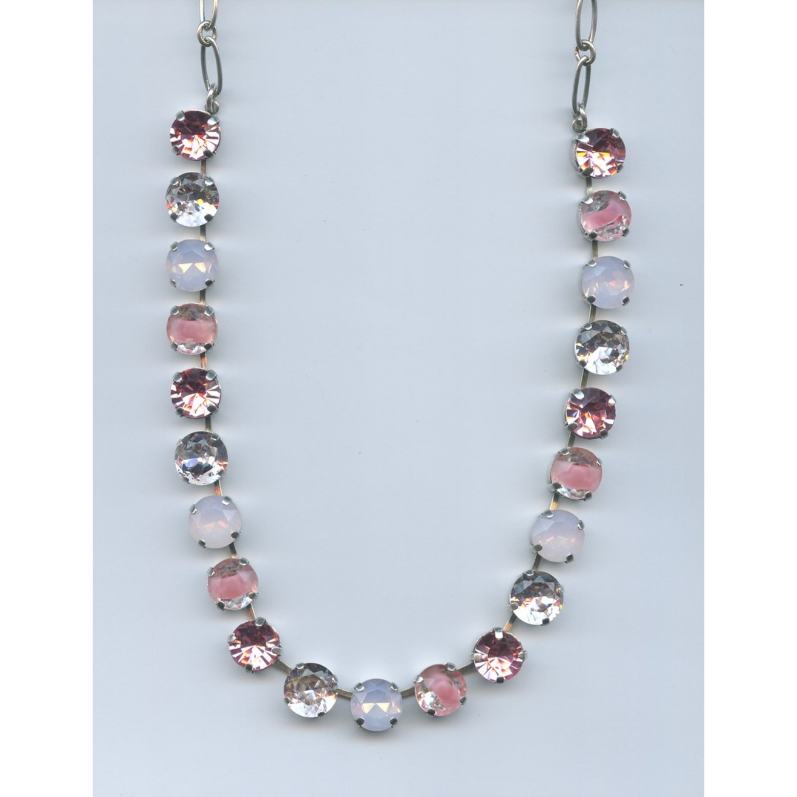 N-3474-223-1-SP-2 Necklace By Mariana Woman Chic Rose Opal and Light Rose Swarovski Crystals - Image 1
