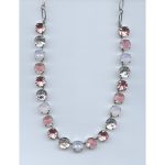 Necklace By Mariana Woman Chic Rose Opal and Light Rose Swarovski Crystals - Image 2