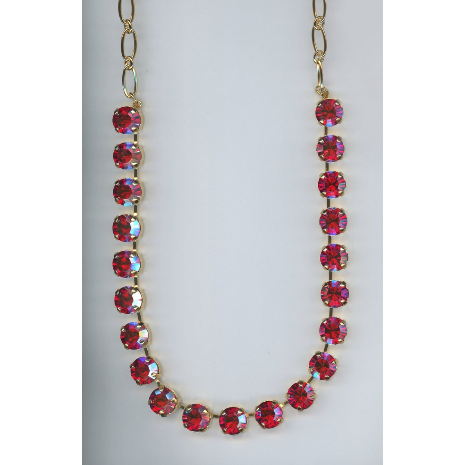 N-3474-227AB-SP-2 Necklace By Mariana Woman Elegant Light Siam AB Swarovski Crystals - Image 1