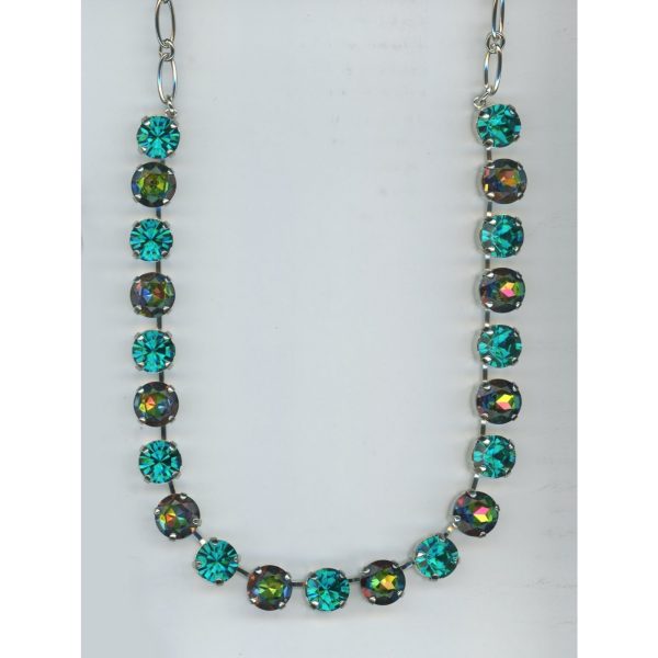 Necklace By Mariana Woman Chic Blue Zircon and Vitrail Medium Swarovski Crystals