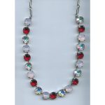 Necklace By Mariana Woman Crimson Red and Iridescent Crystal Swarovski Crystals - Image 2