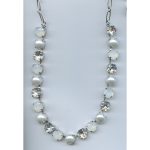 Necklace By Mariana Woman Exquisite Cream Pearl and Crystal Swarovski Crystals