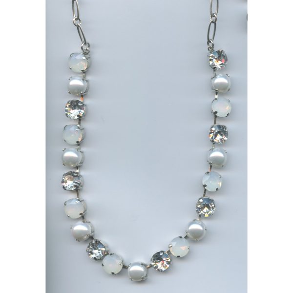Necklace By Mariana Woman Exquisite Cream Pearl and Crystal Swarovski Crystals