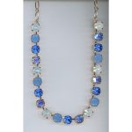 Necklace By Mariana Woman Eye-Catching Blue Opal and Sapphire Swarovski Crystals