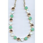 Necklace By Mariana Woman Luxurious AB and Turq Swarovski Crystals