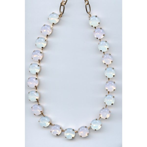 Necklace By Mariana Woman Chic White Opal and Rose Opal Swarovski Crystals