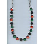 Necklace By Mariana Woman Jet Blak and Emerald and In. Pink Swarovski Crystals - Image 2