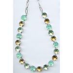 Necklace By Mariana Woman Light Green Light Opal and Light Swarovski Crystals