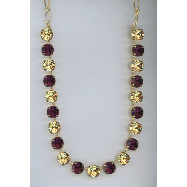 Necklace By Mariana Woman Light Colorado Topaz and Amethyst Swarovski Crystals