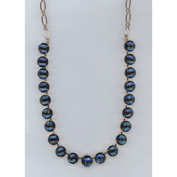 Necklace By Mariana Woman Modern Cobalt Blue Opal Swarovski Crystals
