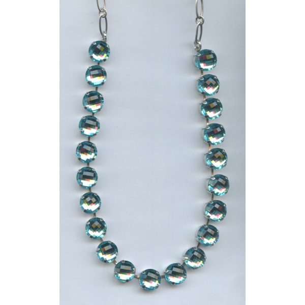 Necklace By Mariana Woman Romantic Light Turquoise Faceted Swarovski Crystals