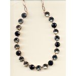 Necklace By Mariana Woman Luxurious Jet and Light Green Swarovski Crystals