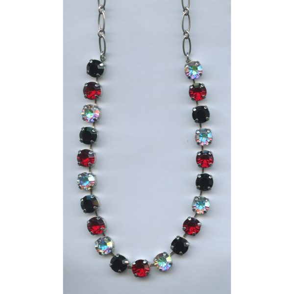 Necklace By Mariana Woman Stunning Jet Black. Siam and AB Swarovski Crystals