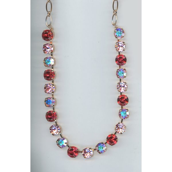 Necklace By Mariana Woman Striking In. Pink and AB Swarovski Crystals