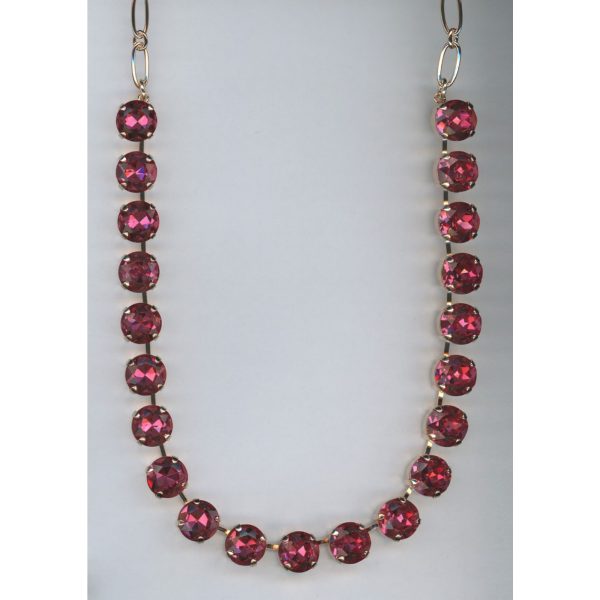 Necklace By Mariana Woman Exquisite Indian pink Swarovski Crystals