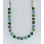 Necklace By Mariana Woman Luminous Emerald and Smoked Topaz Swarovski Crystals - Image 2