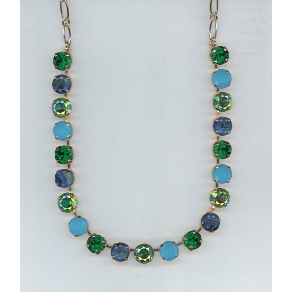 Necklace By Mariana Woman Luminous Emerald and Smoked Topaz Swarovski Crystals