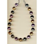 Necklace By Mariana Woman Black Diamond and Golden Shadow and Swarovski Crystals