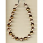 Necklace By Mariana Woman Chic Pink Champagne and Honey Amber Swarovski Crystals