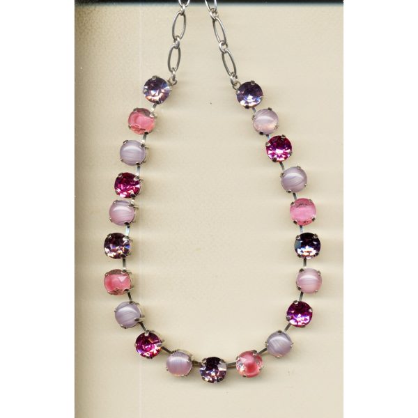 Necklace By Mariana Woman Soft Pale Pink and Lavender Pink Swarovski Crystals