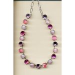Necklace By Mariana Woman Soft Pale Pink and Lavender Pink Swarovski Crystals - Image 2