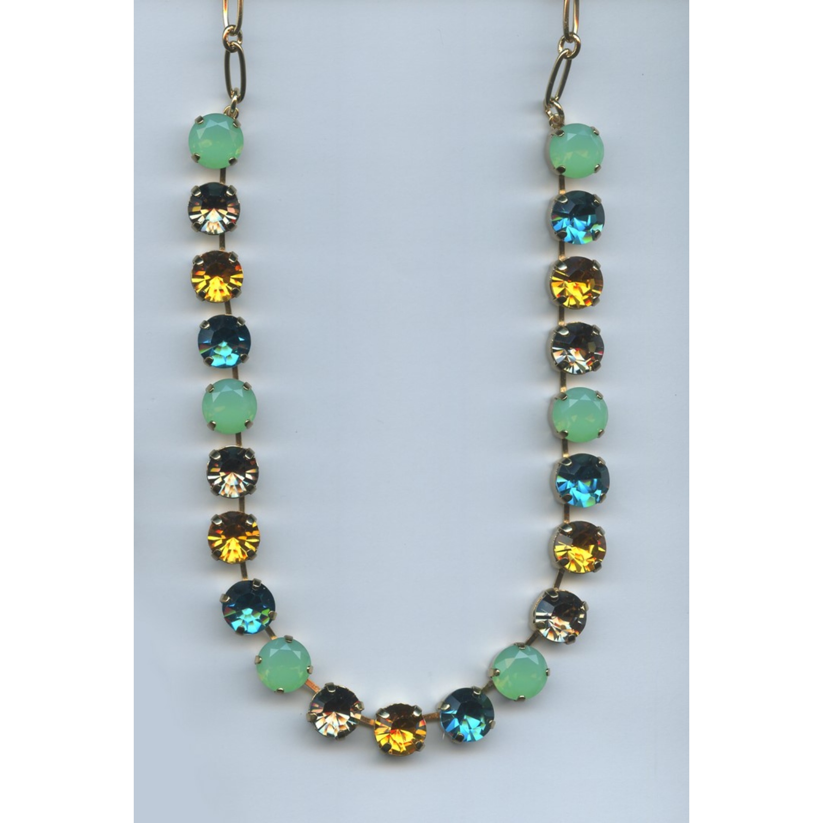 N-3474-3223-SP-2 Necklace By Mariana Woman Charming Opal and and Zircon Swarovski Crystals - Image 1