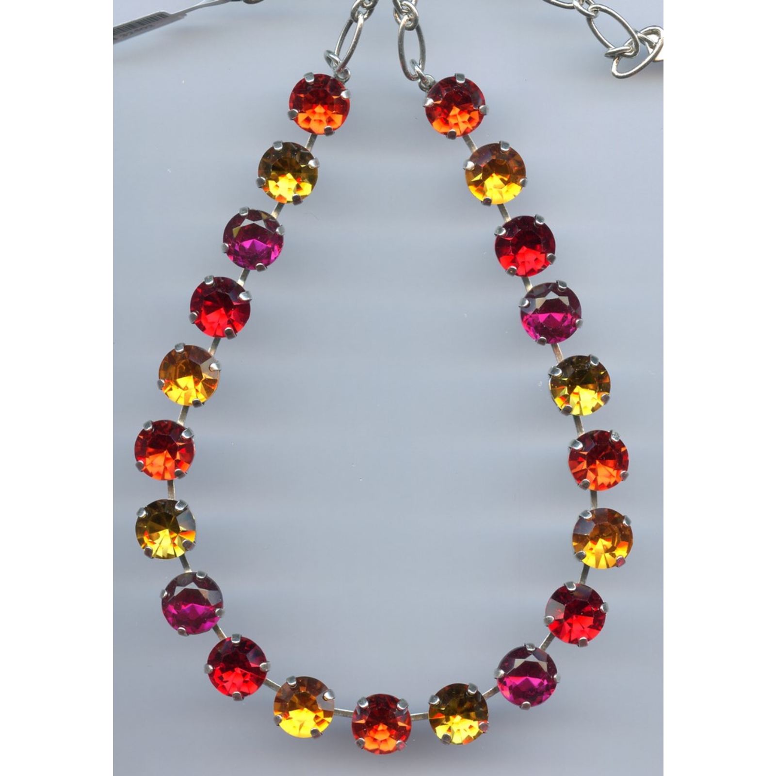 N-3474-32502-SP-2 Necklace By Mariana Woman Classic Topaz and Hyacinth Swarovski Crystals - Image 1