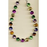 Necklace By Mariana Woman Elegant Peridot and Fuchsia Swarovski Crystals - Image 2
