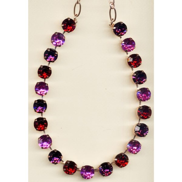 Necklace By Mariana Woman Eye-Catching Citrine and Purple Swarovski Crystals