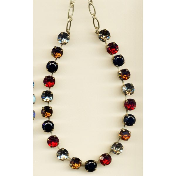 Necklace By Mariana Woman Smoky Quartz AB and Soft Pale Green Swarovski Crystals