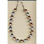 Necklace By Mariana Woman Chic Lt.Peach and Crystal Clear Swarovski Crystals - Image 2