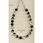 Necklace By Mariana Woman Stunning Jet and Clear Swarovski Crystals