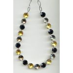 Necklace By Mariana Woman Chic Jonquil and Jet Black and Gray Swarovski Crystals - Image 2