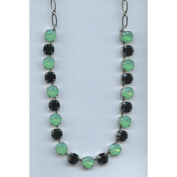 Necklace By Mariana Woman Dazzling Pacific Opal and Jet Swarovski Crystals