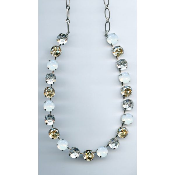 Necklace By Mariana Woman Stylish Pearl and Champagne Swarovski Crystals