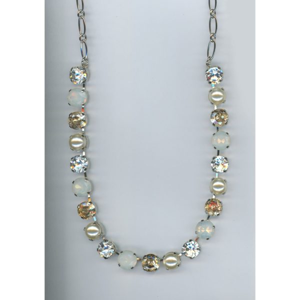 Necklace By Mariana Woman Silk(Gold Quartz) and Paradise Swarovski Crystals