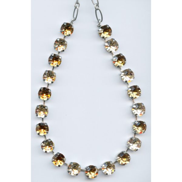 Necklace By Mariana Woman Modern Topaz and Silk Swarovski Crystals