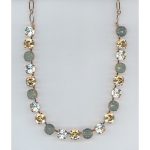 Necklace By Mariana Woman Chic light topaz and Light Azure Swarovski Crystals