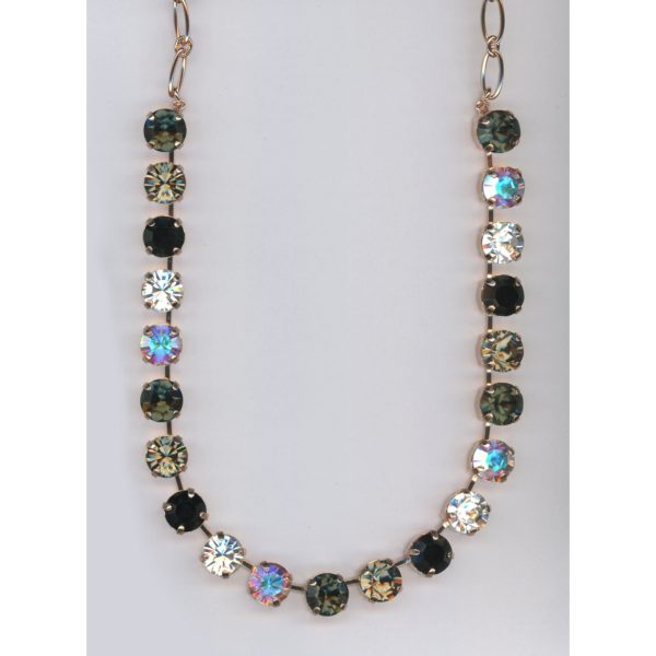 Necklace By Mariana Woman Charming Pearl and Jet Swarovski Crystals