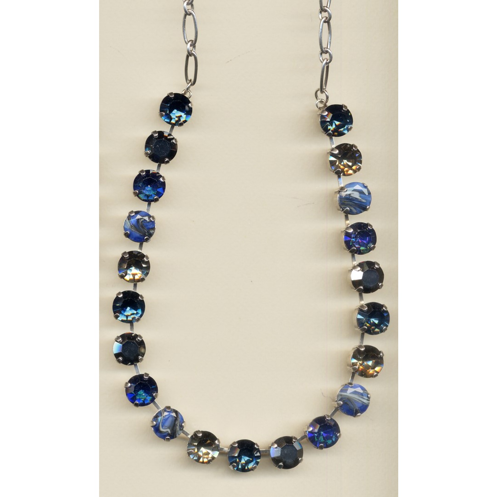 N-3474-4201-YG-2 Necklace By Mariana Woman Luminous Teal Blue Colors Swarovski Crystals - Image 1